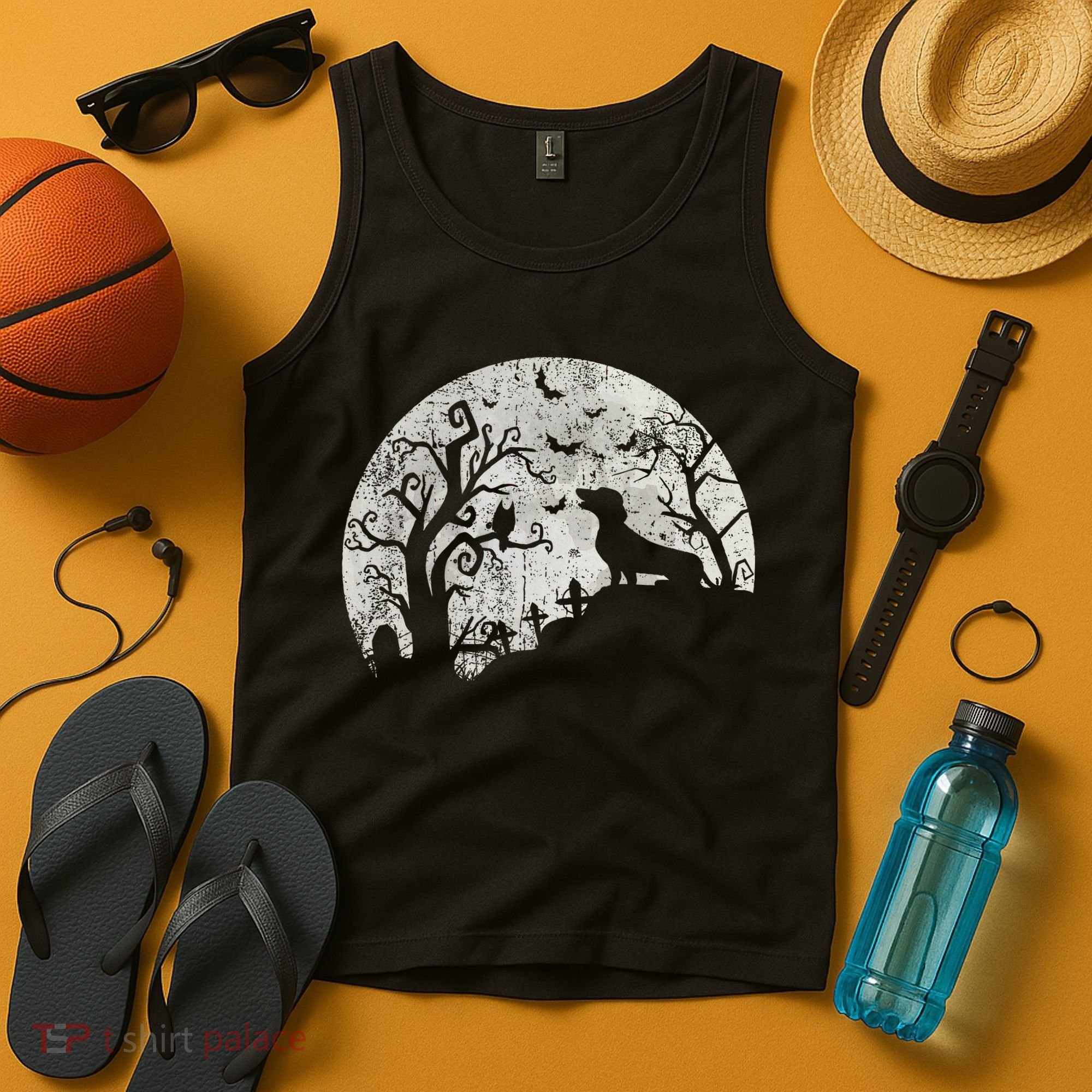 Dachshund And Moon Halloween Dachshund Lovers Pet Owner Tank Top