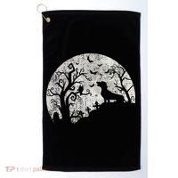 Dachshund And Moon Halloween Dachshund Lovers Pet Owner Golf Towel thumb 0
