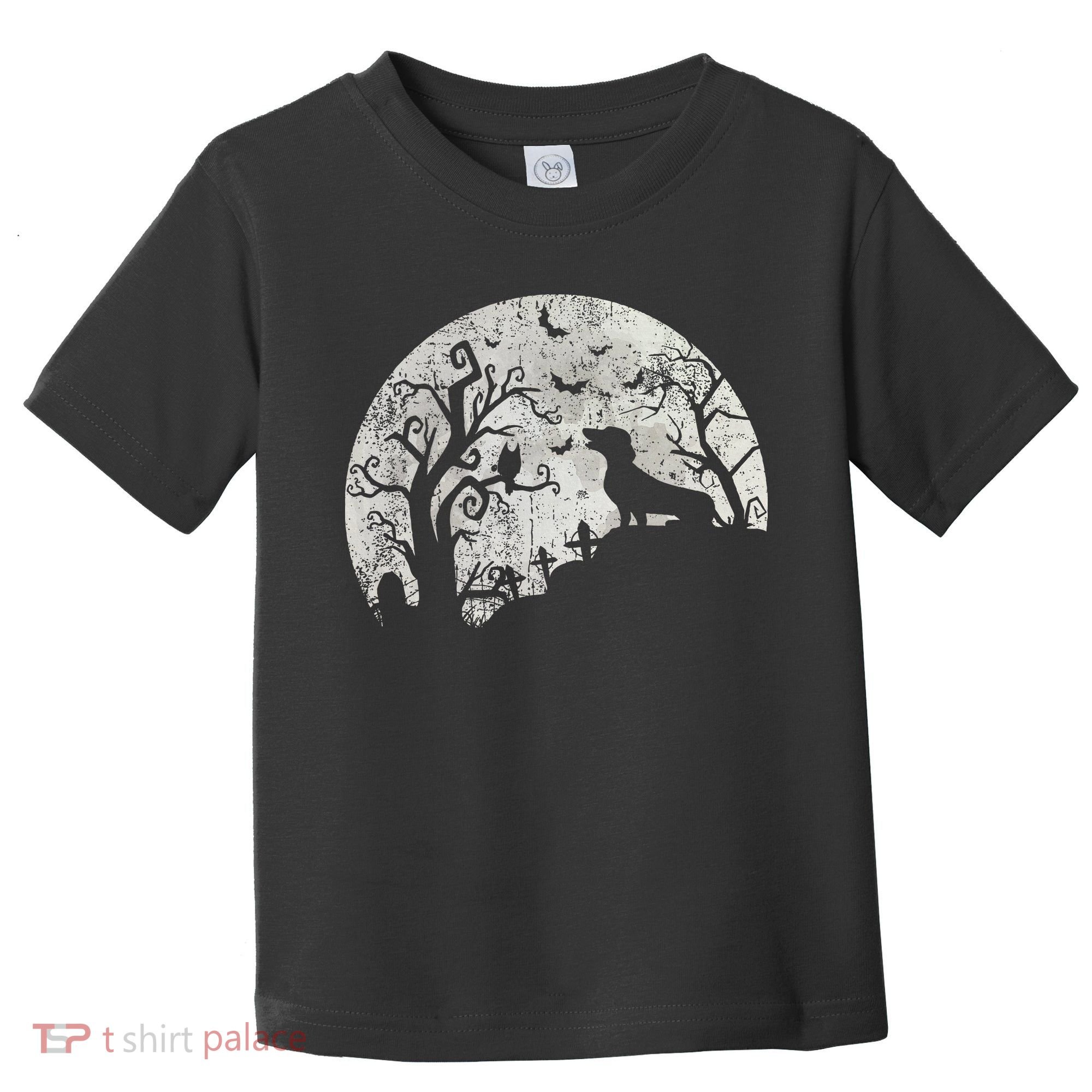 Dachshund And Moon Halloween Dachshund Lovers Pet Owner Toddler T-Shirt