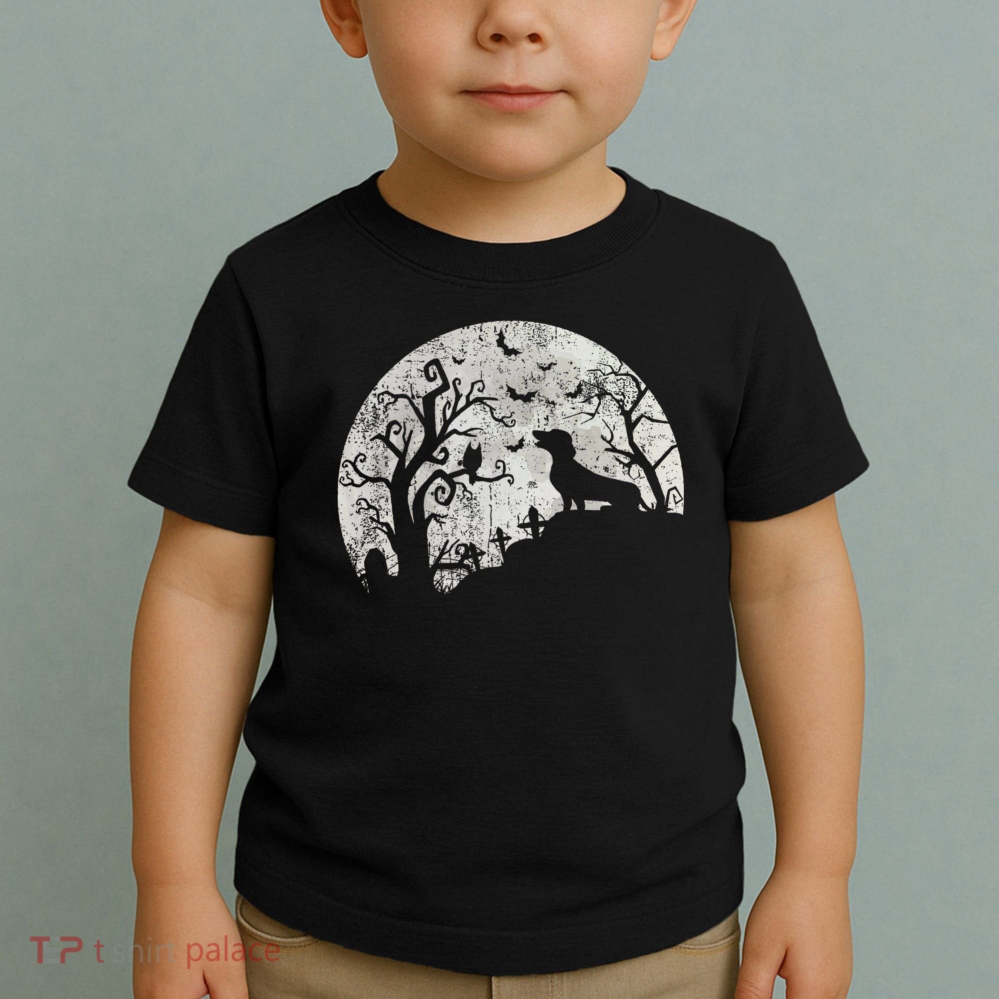 Dachshund And Moon Halloween Dachshund Lovers Pet Owner Toddler T-Shirt