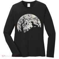 Dachshund And Moon Halloween Dachshund Lovers Pet Owner Women's Long Sleeve Shirt thumb 0