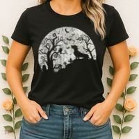 Dachshund And Moon Halloween Dachshund Lovers Pet Owner Women's T-Shirt thumb 2