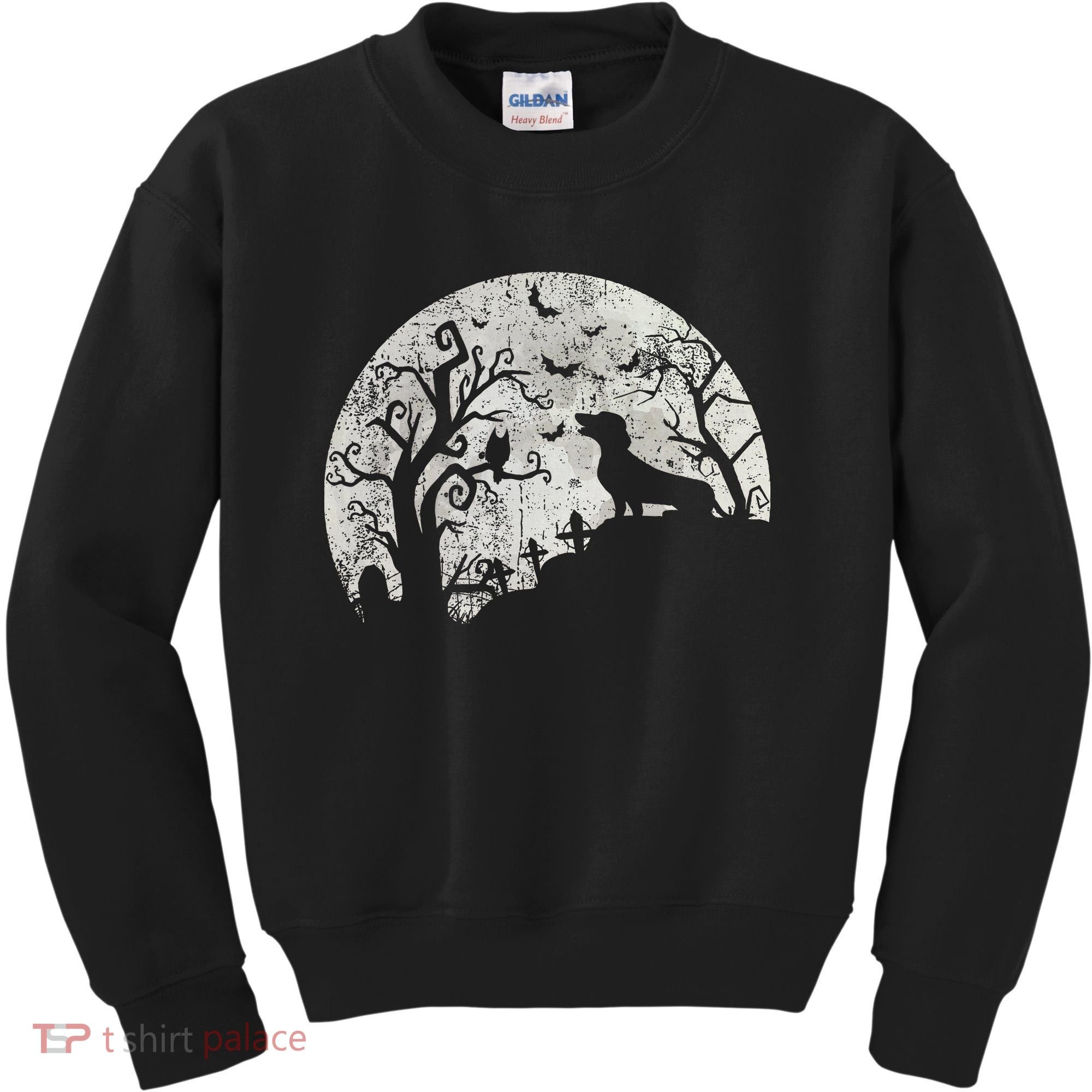 Dachshund And Moon Halloween Dachshund Lovers Pet Owner Kids Sweatshirt