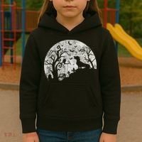 Dachshund And Moon Halloween Dachshund Lovers Pet Owner Kids Hoodie thumb 3