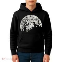 Dachshund And Moon Halloween Dachshund Lovers Pet Owner Kids Hoodie thumb 4
