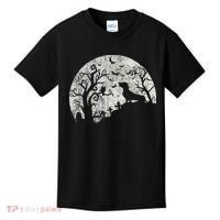 Dachshund And Moon Halloween Dachshund Lovers Pet Owner Kids T-Shirt thumb 0