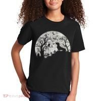Dachshund And Moon Halloween Dachshund Lovers Pet Owner Kids T-Shirt thumb 2