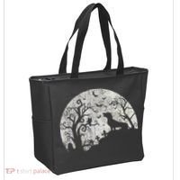 Dachshund And Moon Halloween Dachshund Lovers Pet Owner Tote Bag thumb 2