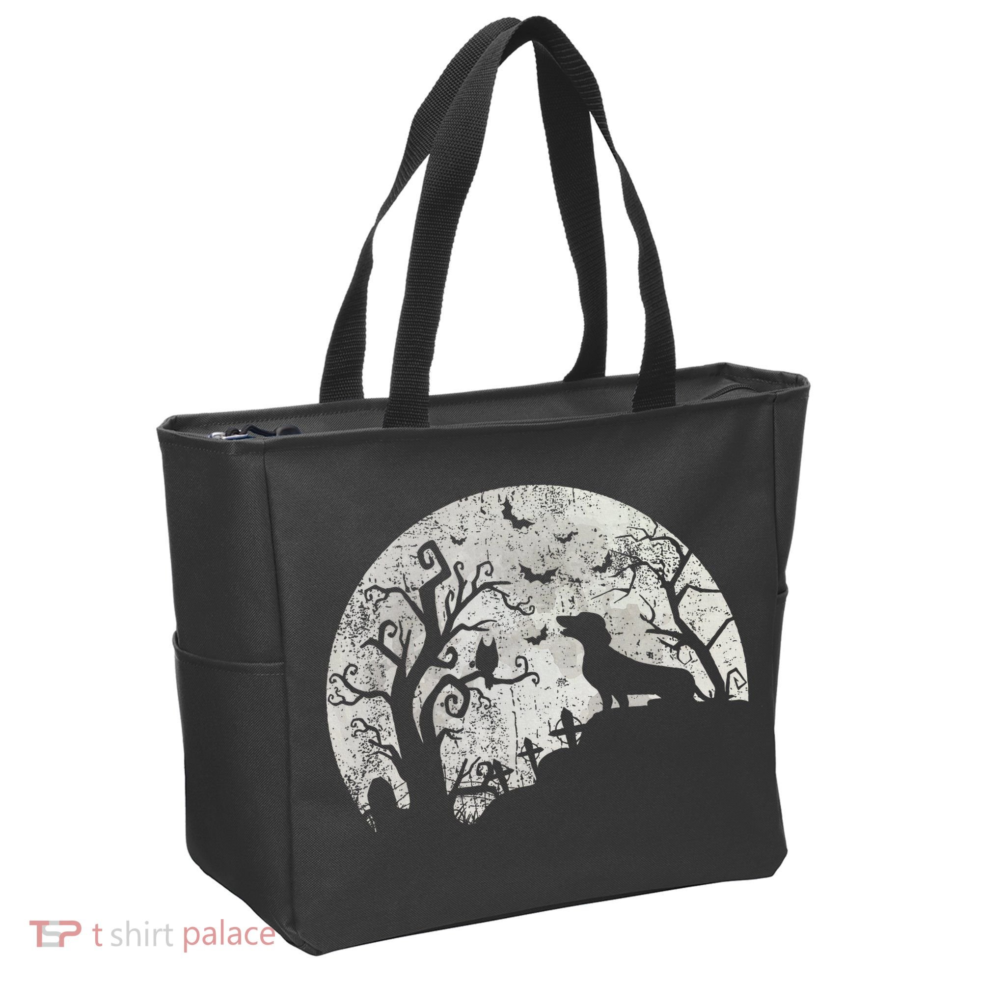 Dachshund And Moon Halloween Dachshund Lovers Pet Owner Tote Bag