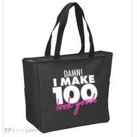 Damn! I Make 100 Look Good Birthday Tote Bag thumb 2