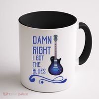 Damn Right I Got The Blues Guitar Coffee Mug thumb 1