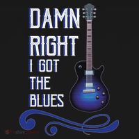 Damn Right I Got The Blues Guitar Ornament thumb 1