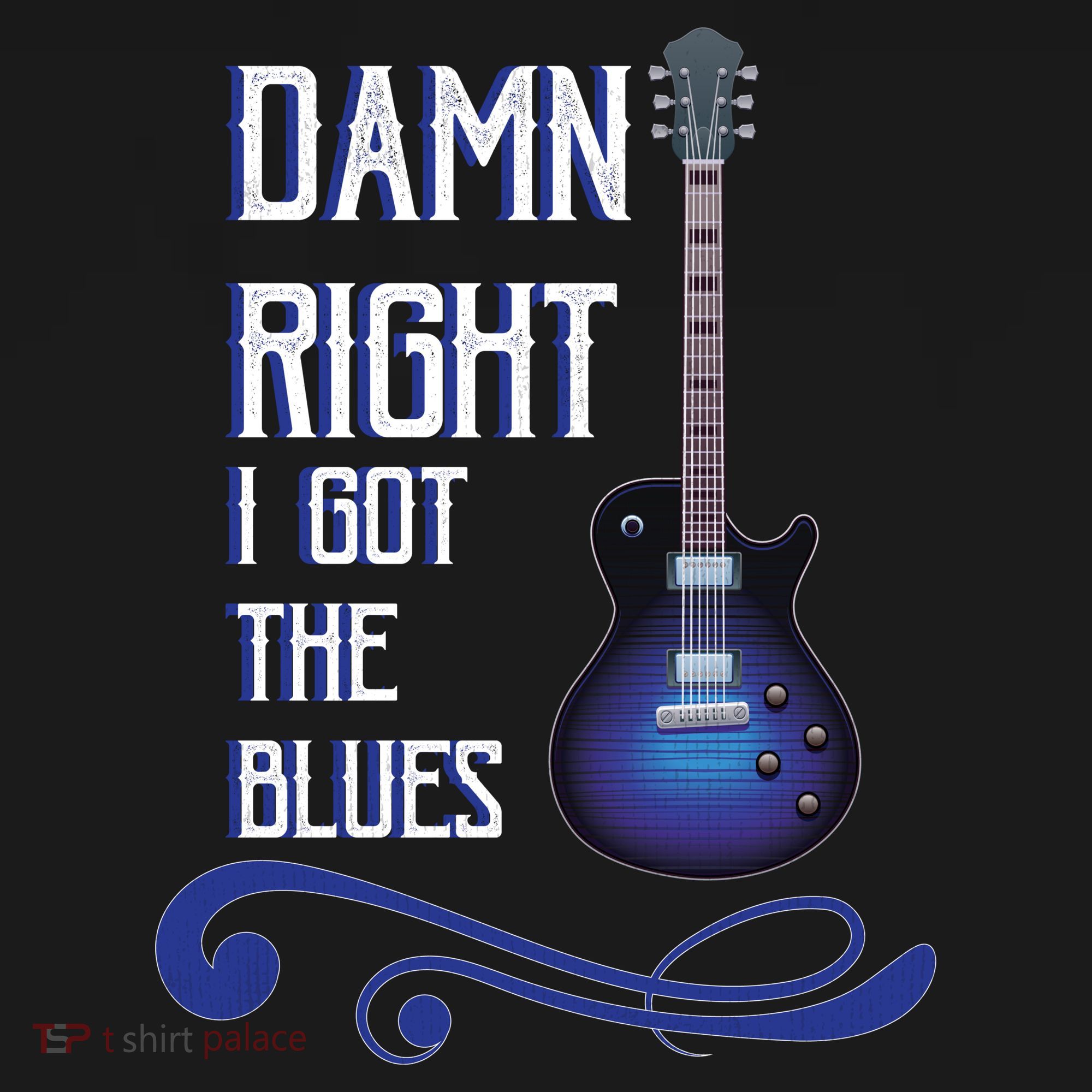 Damn Right I Got The Blues Guitar Ornament
