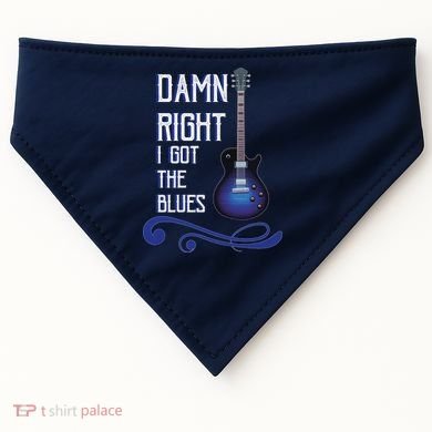 Damn Right I Got The Blues Guitar USA-Made Doggie Bandana