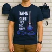 Damn Right I Got The Blues Guitar T-Shirt thumb 6