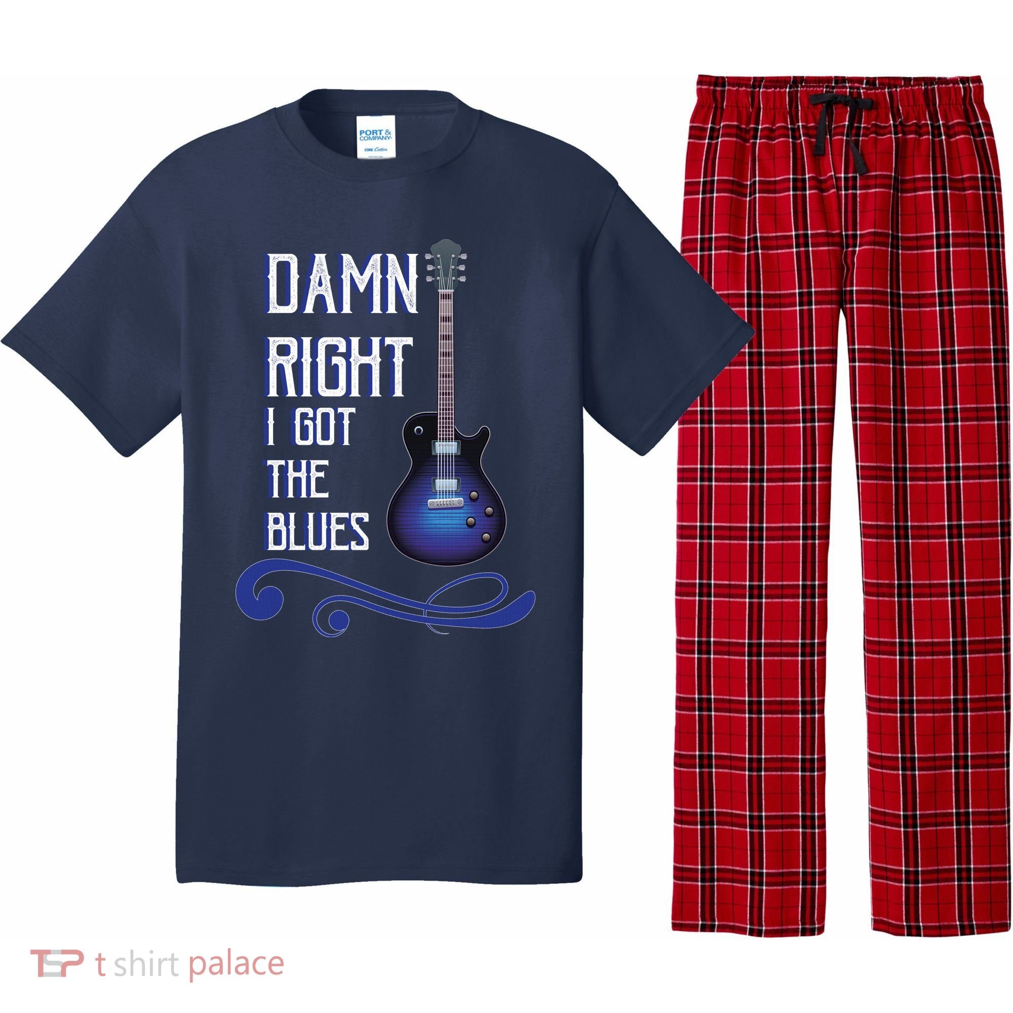 Damn Right I Got The Blues Guitar Pajama Set