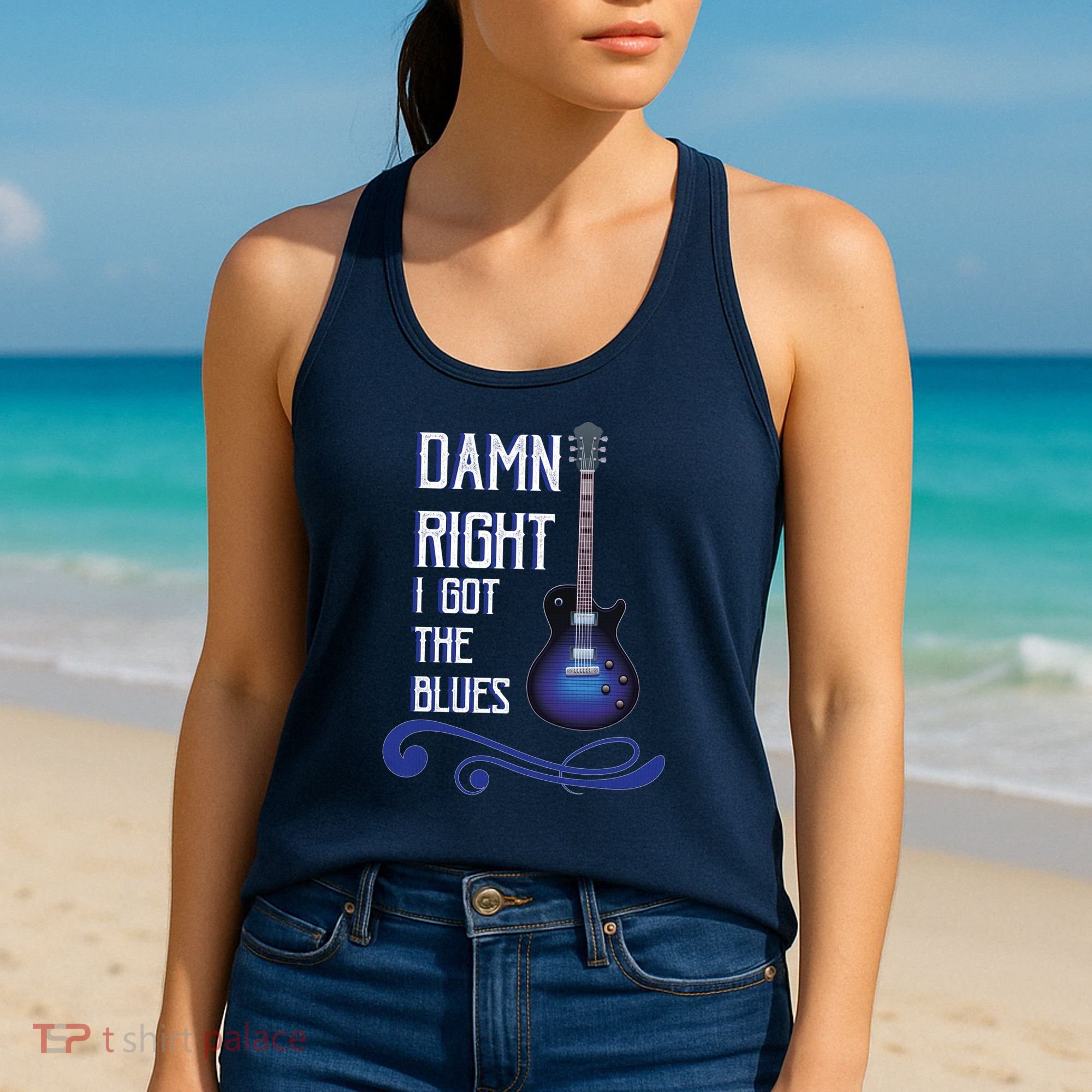 Damn Right I Got The Blues Guitar Women's Tank Top