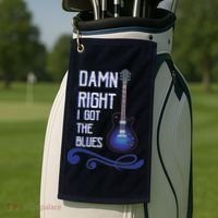 Damn Right I Got The Blues Guitar Golf Towel thumb 2