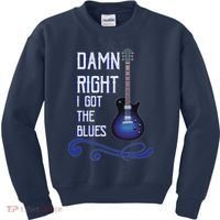 Damn Right I Got The Blues Guitar Kids Sweatshirt thumb 0