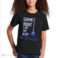 Damn Right I Got The Blues Guitar Kids T-Shirt thumb 2