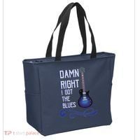 Damn Right I Got The Blues Guitar Tote Bag thumb 2