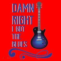 Damn Right I Got The Blues Guitar Santa Hat thumb 1
