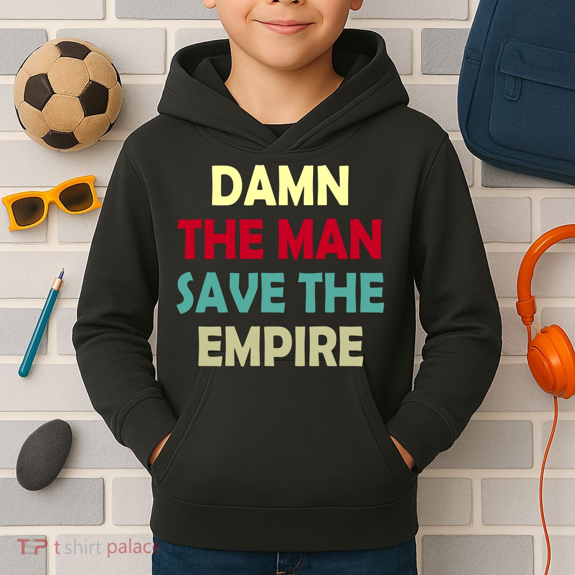 Damn The Man Save The Empire Kids Hoodie