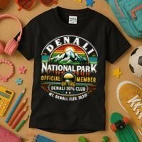 Denali Alaska National Park Official Memeber Kids T-Shirt thumb 3
