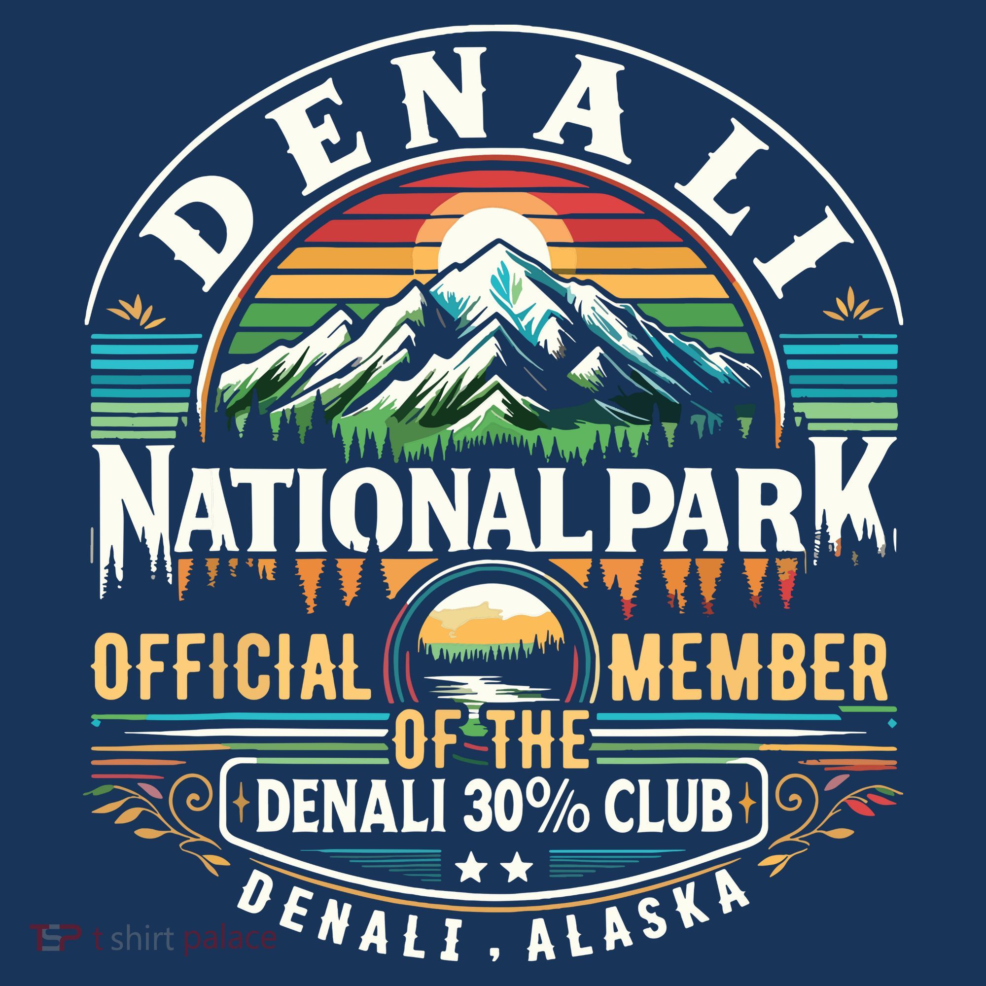 Denali Alaska National Park Official Member Of The Denali 30 Percent Club T-Shirt