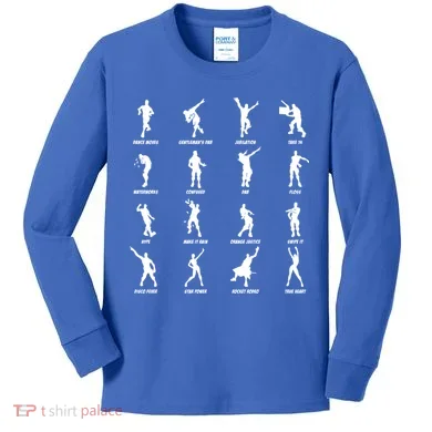 Dance Emotes Kids Long Sleeve Shirt