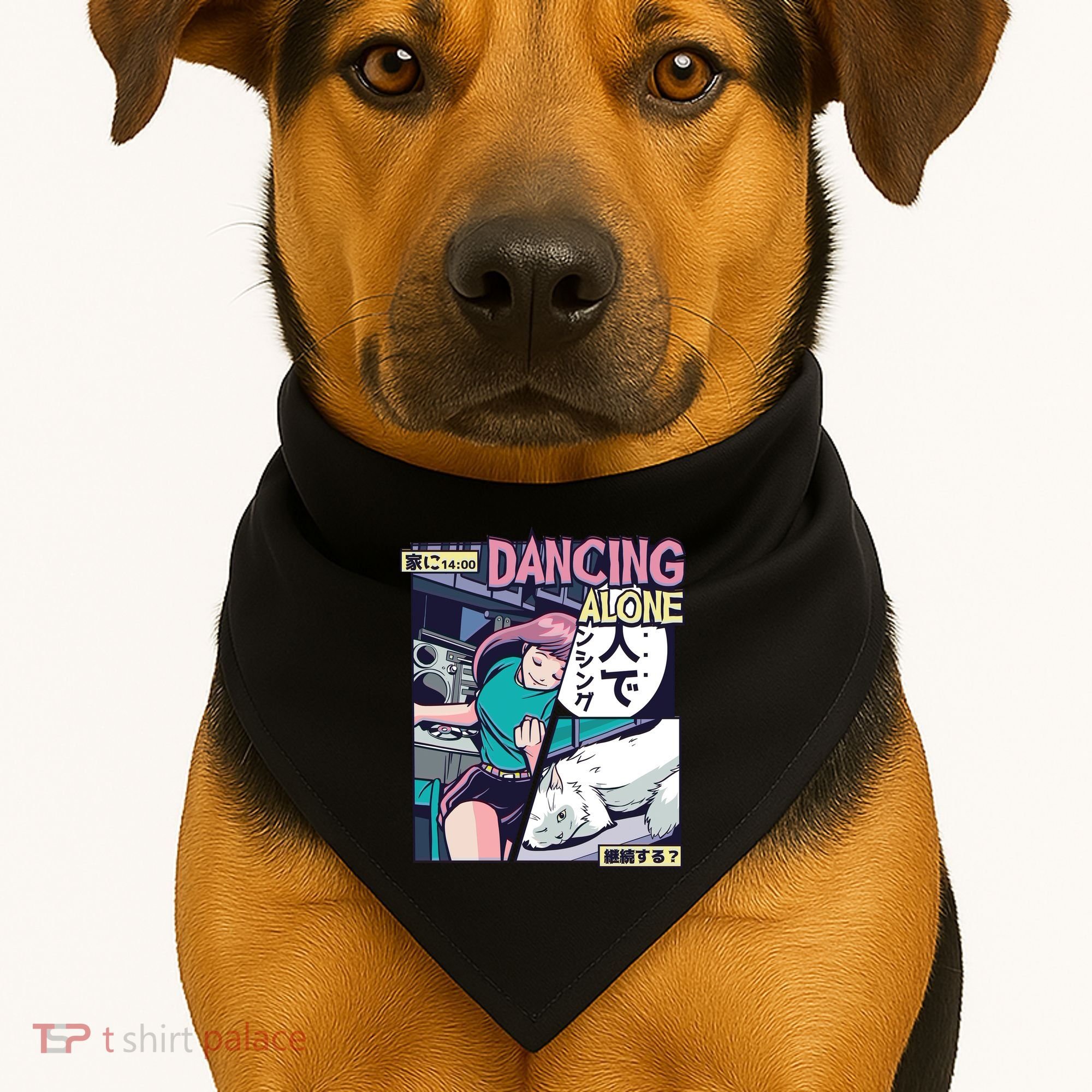 Dancing Alone Anime USA-Made Doggie Bandana