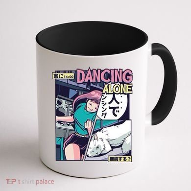 Dancing Alone Anime Coffee Mug back