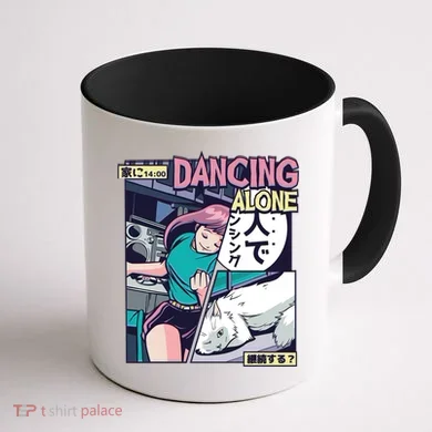 Dancing Alone Anime Coffee Mug back