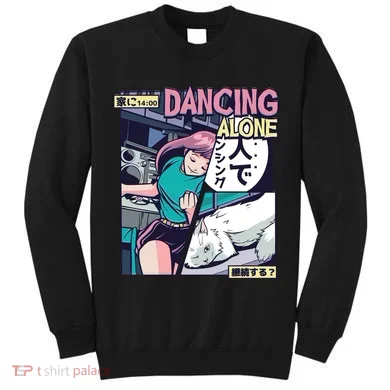 Dancing Alone Anime Tall Sweatshirt