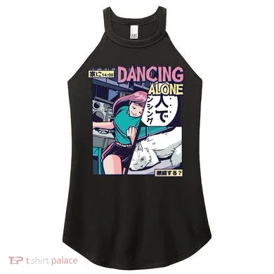 Dancing Alone Anime Women's Perfect Tri Rocker Tank