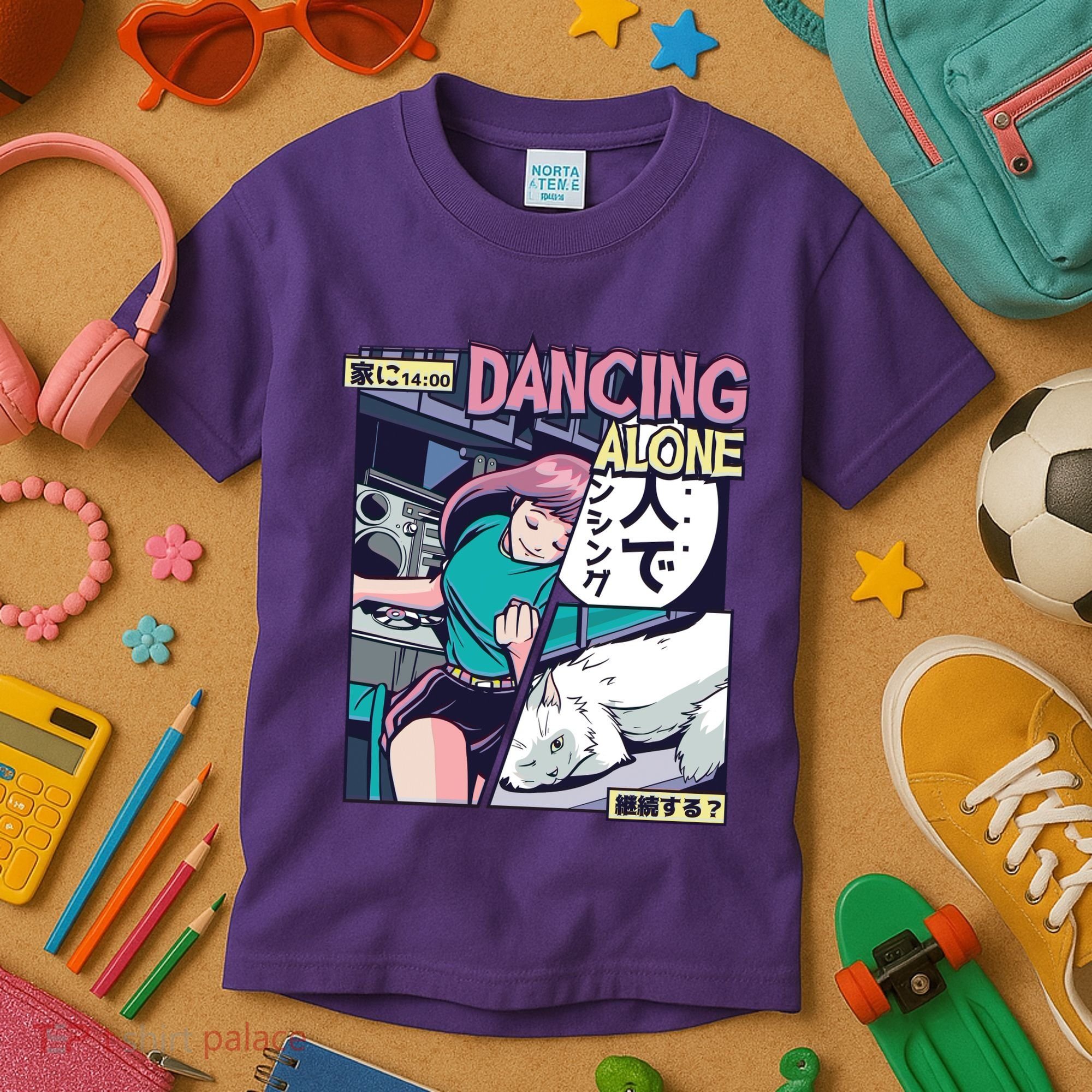 Dancing Alone Anime Kids T-Shirt