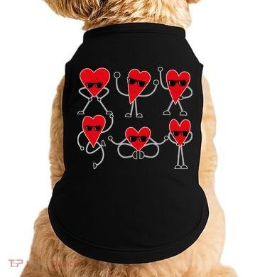 Dancing Hearts Dance Challenge Valentines Day Doggie Tank
