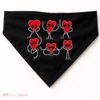 Dancing Hearts Dance Challenge Valentines Day USA-Made Doggie Bandana thumb 0