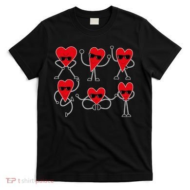 Dancing Hearts Dance Challenge Valentines Day T-Shirt