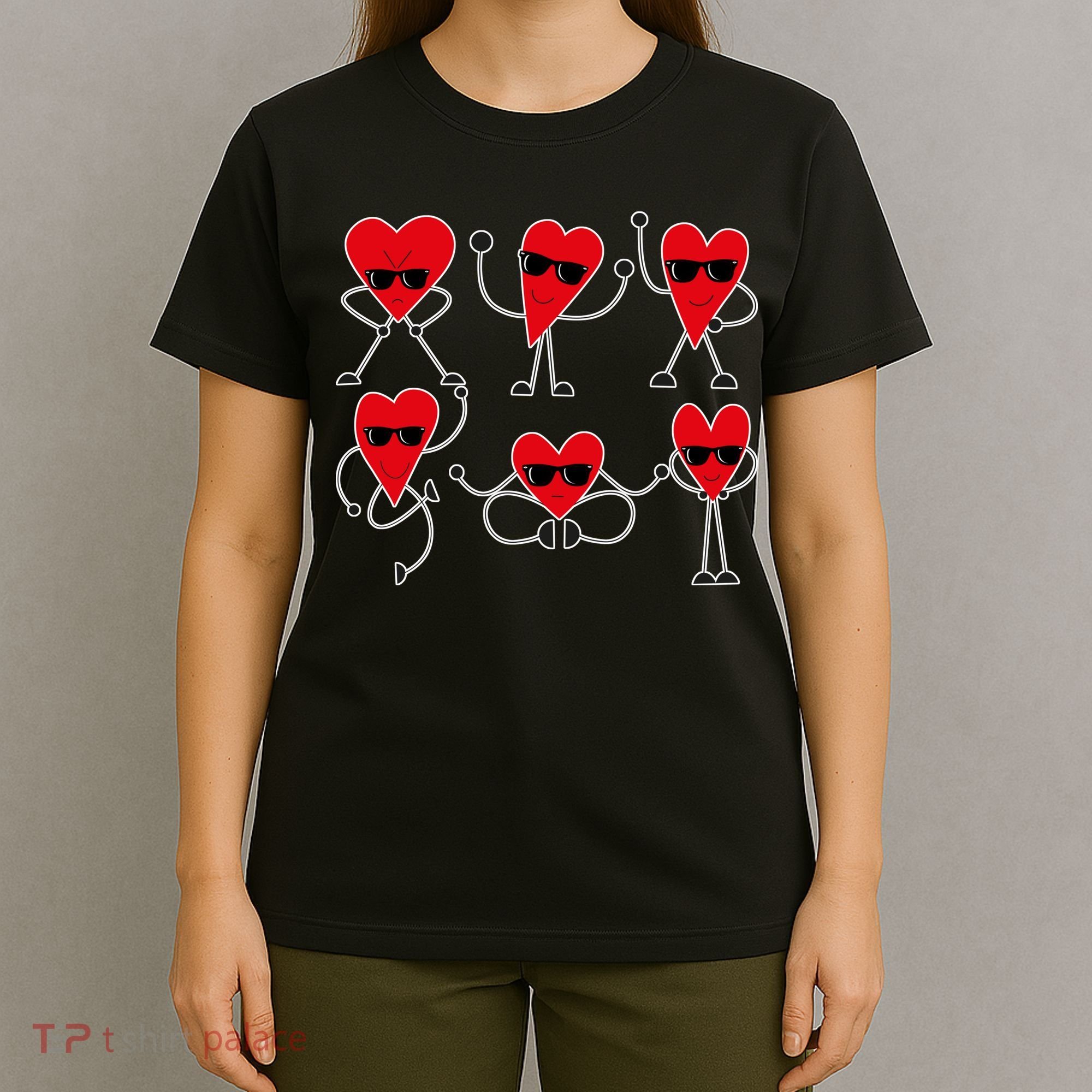 Dancing Hearts Dance Challenge Valentines Day T-Shirt