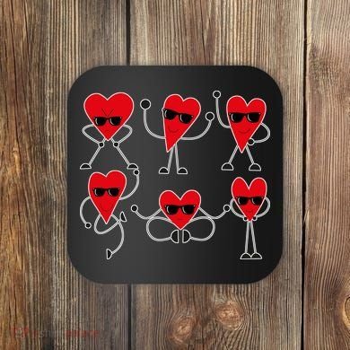 Dancing Hearts Dance Challenge Valentines Day Coaster