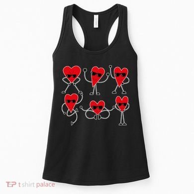 Dancing Hearts Dance Challenge Valentines Day Women's Tank Top