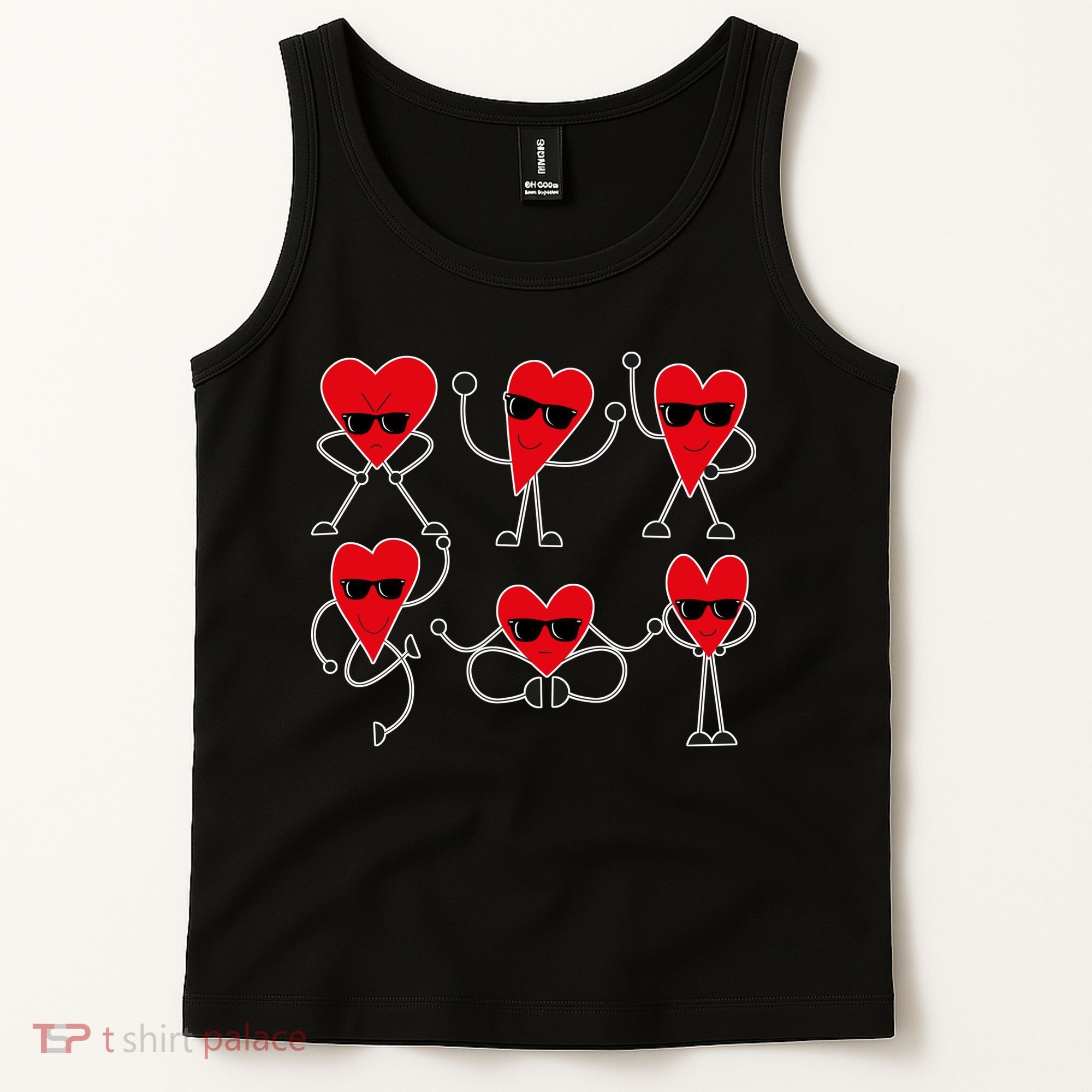 Dancing Hearts Dance Challenge Valentines Day Tank Top