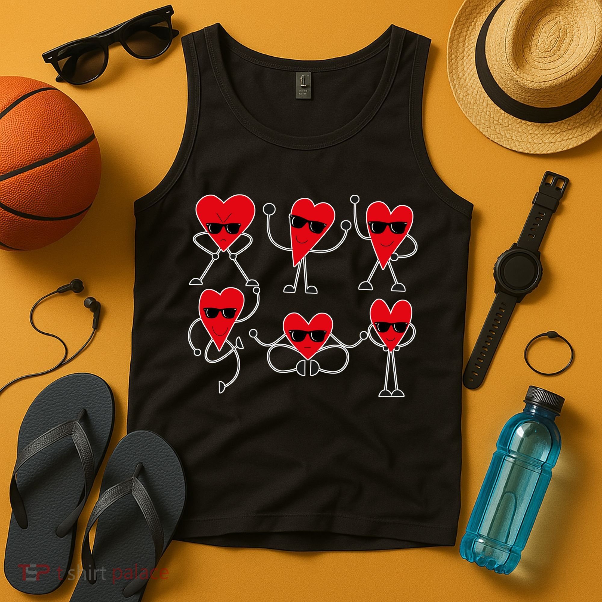Dancing Hearts Dance Challenge Valentines Day Tank Top