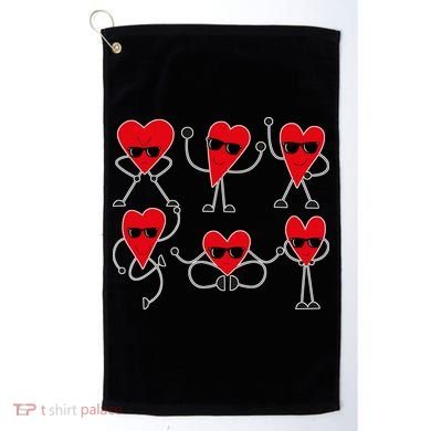 Dancing Hearts Dance Challenge Valentines Day Golf Towel