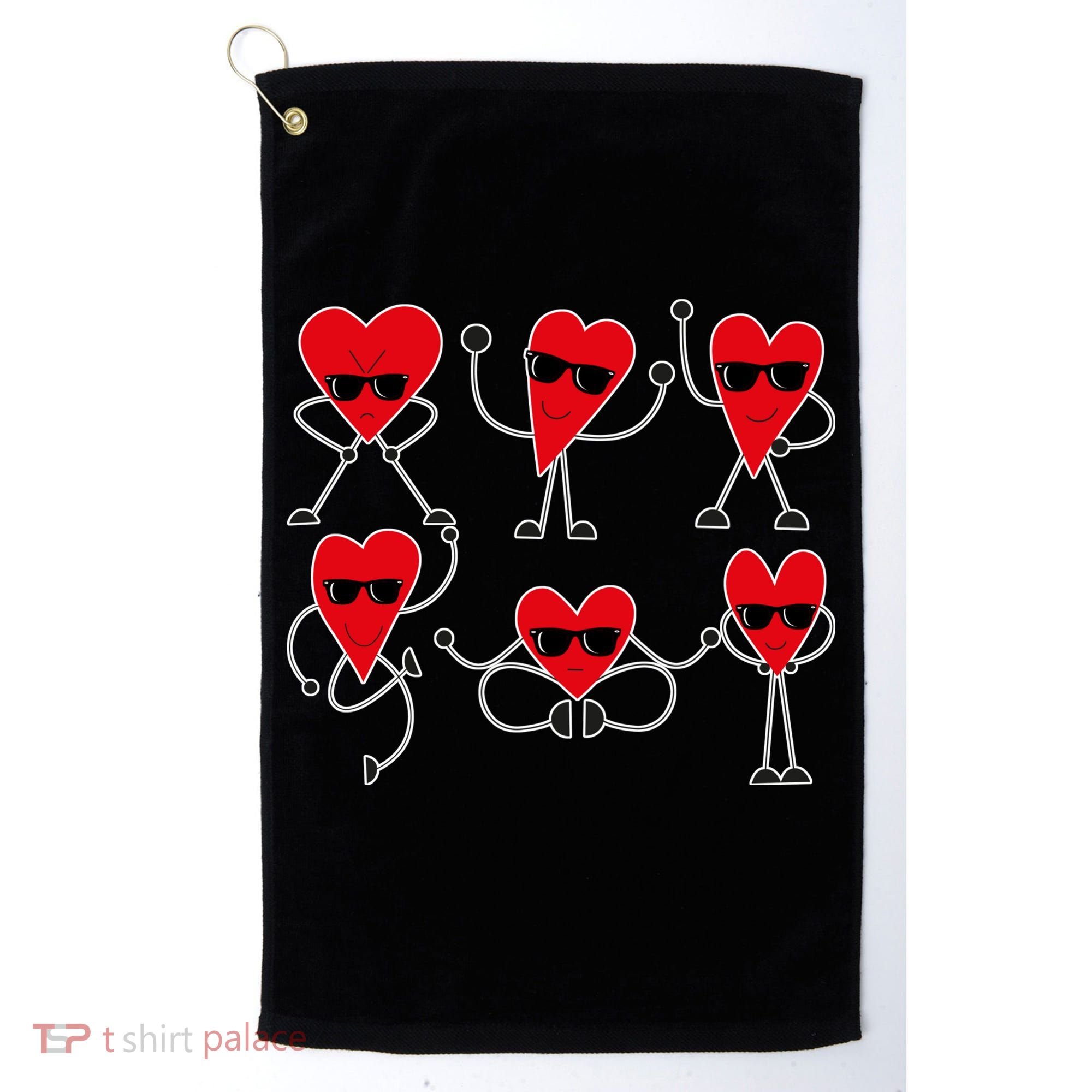 Dancing Hearts Dance Challenge Valentines Day Golf Towel