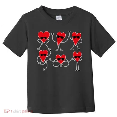 Dancing Hearts Dance Challenge Valentines Day Toddler T-Shirt