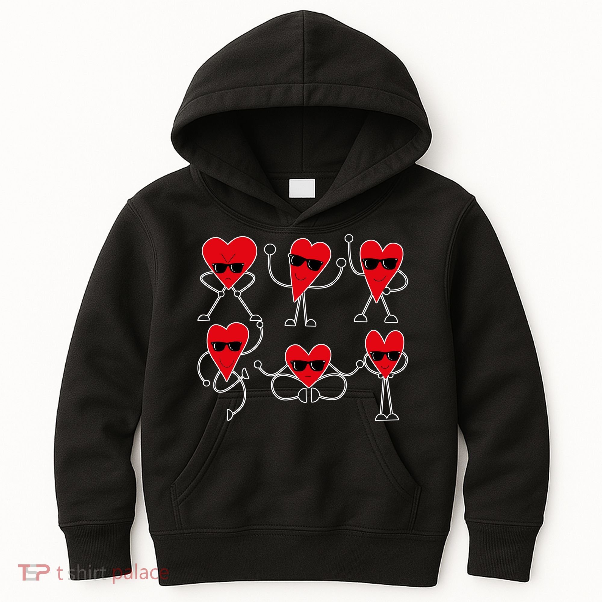 Dancing Hearts Dance Challenge Valentines Day Kids Hoodie
