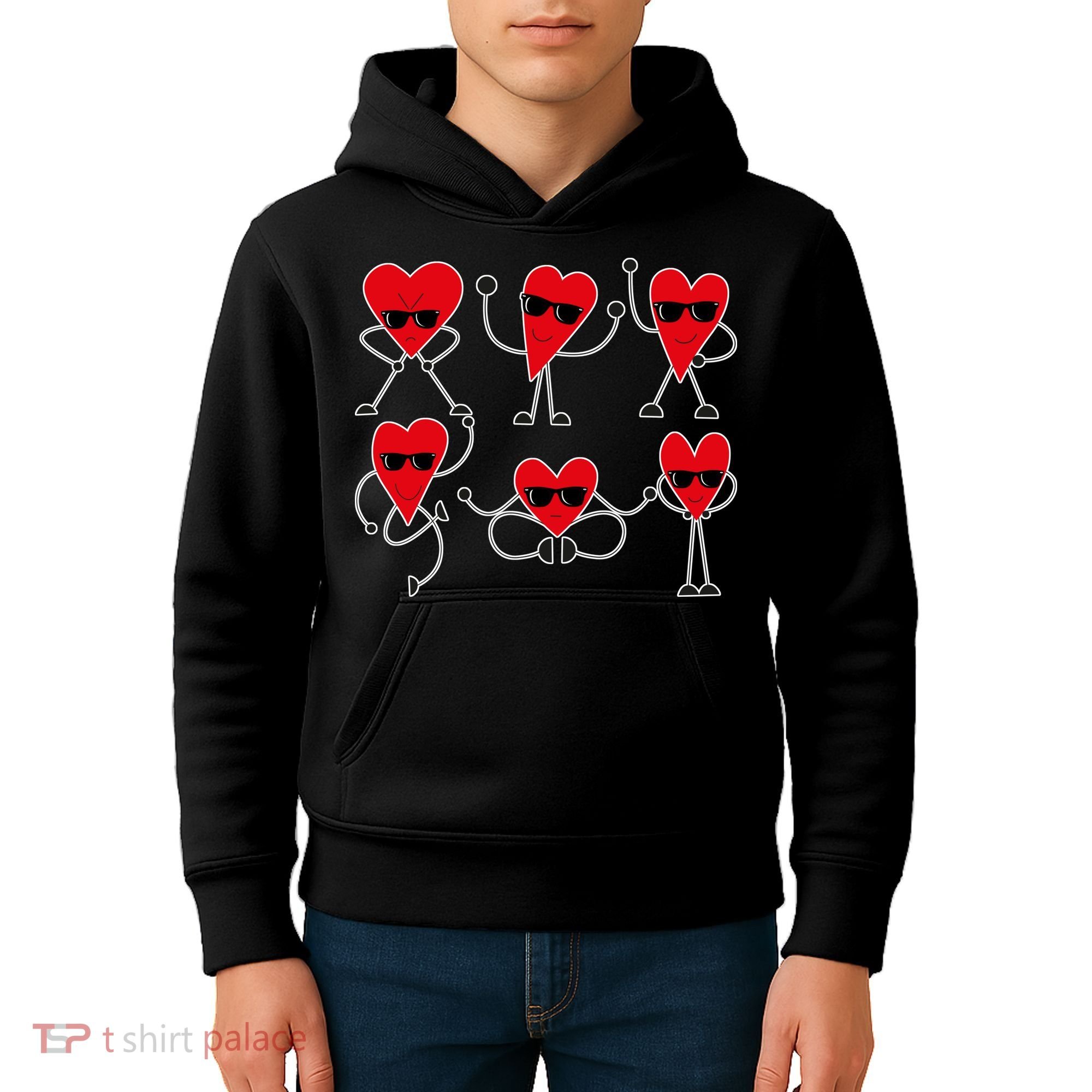 Dancing Hearts Dance Challenge Valentines Day Kids Hoodie