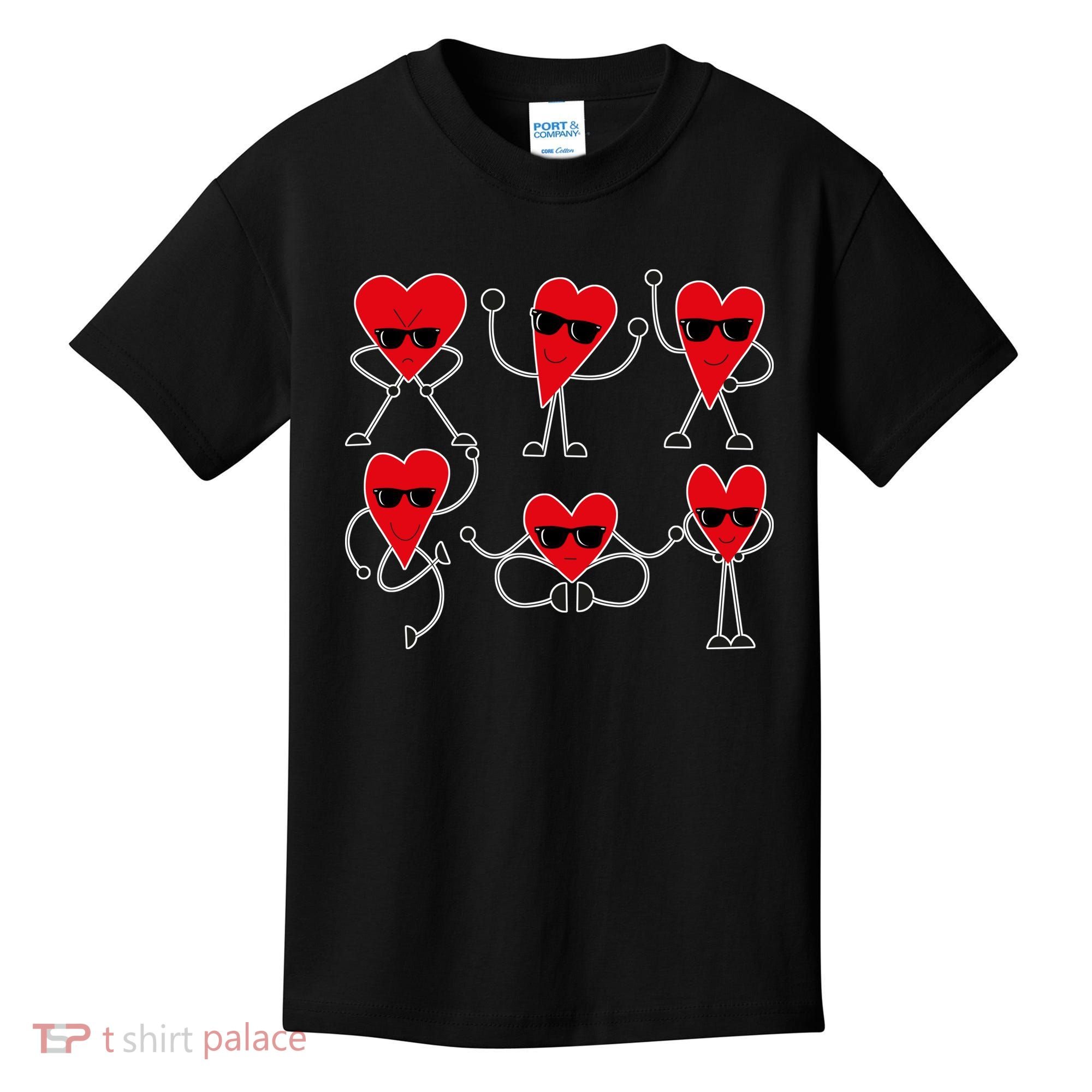 Dancing Hearts Dance Challenge Valentines Day Kids T-Shirt